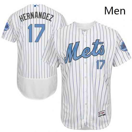Mens Majestic New York Mets 17 Keith Hernandez Authentic White 2016 Fathers Day Fashion Flex Base MLB Jersey